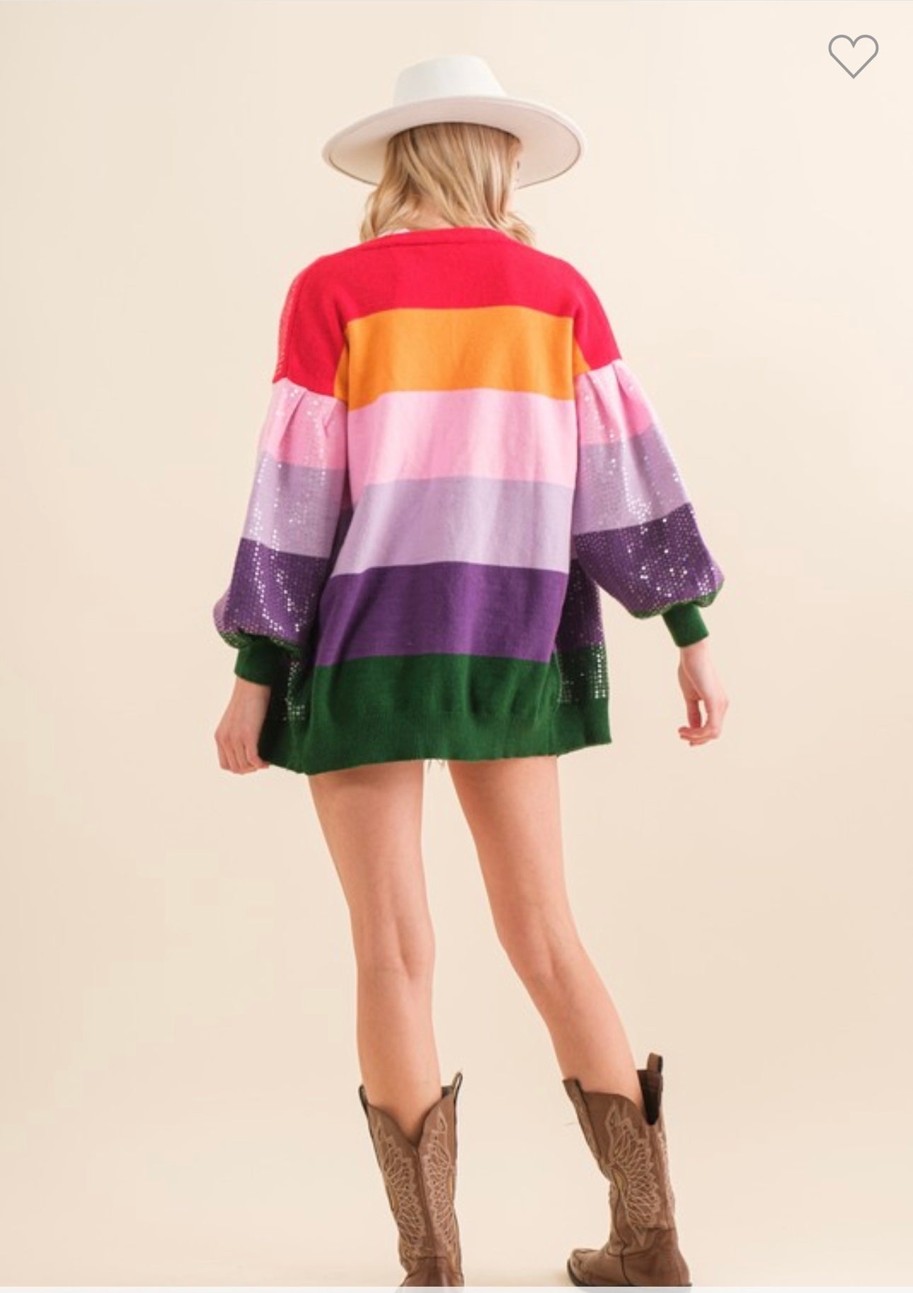 Rainbow hot sale sequin cardigan